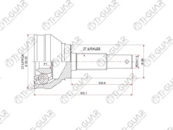���� �������� /TI-GUAR ��� Nissan Avenir W10 1990-1993, Primera P11 1990-1997, Bluebird U12, 1987- /23*56*27; TG-7419; 0210019 320050 391001C100 39100...