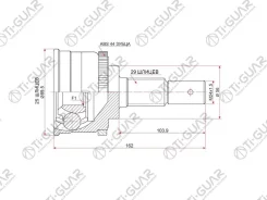 ���� �������� /TI-GUAR ��� Nissan Cefiro Maxima A33 2002-2002 X-Trail 2000- /ABS /25*56*29; TG-7469Z44; (NIE069A NI069A44) 392112Y070 JCT0038A CO5711A...