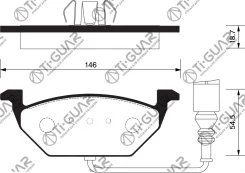 ��������� ������� �������� /�������� 4�� /TI-GUAR ��� Audi A3 2003-2010; Skoda Octavia 2010-; Volkswagen Jetta 1999-2018; New Beetle 1999-2019; TG-014...