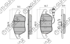 ��������� ������� �������� /�������� �������� 4�� /TI-GUAR ��� Volkswagen Polo 2010-2020, Audi A1 2011-2018, Skoda Fabia 2007-2022; TG-0348 PN0348W BP...