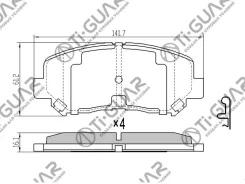 ��������� ������� �������� /�������� �������� 4�� /TI-GUAR ��� Mazda CX5 2011-2018 TG-25000 BP25000 K0Y13323Z K0Y13328Z KDY93328Z PN25000 Tiguar TG250...