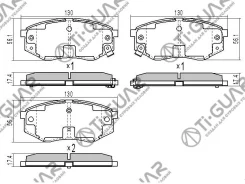 ��������� ������� �������� /�������� �������� 4�� /TI-GUAR ��� Hyundai I20 2010-, IX35 2010-, Tucson 2010-, KIA Sportage 2009- TG-7862 581012SA00 5810...