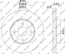 ���� ��������� /�������� /TI-GUAR ��� Toyota Corolla AE100, AE110 1992-2001; 255/22��; TG-43512-12550 RN1364V 4351212550 4351247010 Tiguar TG-43512-12...