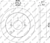 ���� ��������� /������ /TI-GUAR ��� KIA Sportage 2006 Hyundai ix35 2009 Santa Fe 2000 Tucson 2004; 284/10��; TG-58411-3A300 RN1176 584112Y300 584113A3...