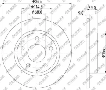 ���� ��������� /������ /TI-GUAR ��� Mazda 3 BM 2013-; 265/9��; TG-B45G-26-251A RN1565 B45G26251B TGB45G26251A ����