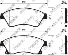 ��������� ������� �������� /�������� �������� 4�� /TI-GUAR ��� Chevrolet Aveo 2011-2015; Opel Astra 2009-2015; Cruze Orlando 2010-2018; TG-0391C PN039...