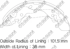 ��������� ������� /������ �������� 4�� /���������� /TI-GUAR ��� Hyundai Santa FE 2004-2012, Sonata 1998-2004, XG 1998-2004, KIA SOUL 2008- TG-11189 58...