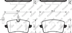 ��������� ������� �������� /������ �������� 4�� /TI-GUAR ��� AUDI A6 (4G2, C7) 2015-2018, A6 Avant (4G5, C7) 2013-2017, A7 2010- TG-1478 PN0478W 4G069...