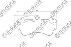 ��������� ������� �������� /�������� �������� 4�� /TI-GUAR ��� Volkswagen Touareg 2002-2010, Porsche Cayenne 2003-2010 R17, 18; (��������� ������) TG...