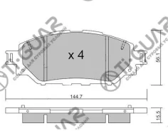��������� ������� �������� /�������� �������� 4�� /TI-GUAR ��� Toyota Hilux (N112 122 120) 2015-, Innova (N140 142 141 143) 2015- PN1803 TG-1803 D2355...