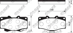 ��������� ������� �������� /�������� �������� 4�� /TI-GUAR ��� Toyota Hilux 2004-2015, Tacoma 1995-2004 TG-1830 PN1830 044650K220 04465YZZQ5 Tiguar TG...