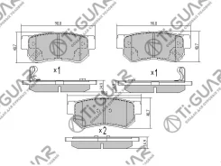 ��������� ������� �������� /������ �������� 4�� /TI-GUAR ��� Hyundai GETZ 2005-2009, Santa FE 2001-2006, Sonata -2009 TG-3298 PN0539 582153A000 583021...