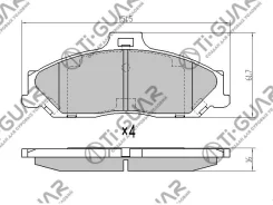 ��������� ������� �������� /�������� �������� 4�� /TI-GUAR ��� FORD Ranger 1999-, Mazda BT-50 2006- PN0163 2M3420014EA TG-3353 Tiguar TG3353 TG3353 ��...