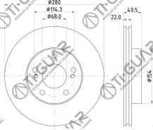 ���� ��������� /�������� /TI-GUAR ��� Nissan Cefiro A3#, Pprimera P12, Skyline RB20DE R34, Laurel RB2#DE 280/22�� TG-40206-88E05 RN1036V 402060V001 40...