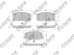 ��������� ������� �������� /�������� �������� 4��/TI-GUAR ��� Toyota Previa 1990-1996, Estima TCR1#, -2# 1990-1999; TG-5553 BP21217 0446514061 0446514...