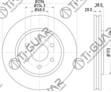   / TI-GUAR  Nissan Navara 2004-, Pathfinder R51 2005 / =296; =28; TG-40206-EA00A; (ST-40206-EB300 RN1317 TG-402...