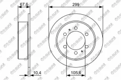 ���� ��������� /������ /TI-GUAR ��� SsangYong Rexton 2002- Korando 1998- Musso 1994- 299/10.4�� TG-4840105101 4840105101 4840105110 Tiguar TG484010510...