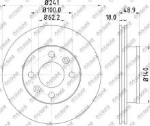 ���� ��������� /�������� /TI-GUAR ��� KIA Picanto, Morning 2006-, Hyundai i10 2007-; 241/18��; TG-51712-07500 RN11001 5171207000 5171207500 TG51712075...