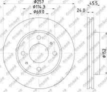 ���� ��������� /�������� /TI-GUAR ��� Hyundai Elantra 2000-2006, Matrix 2001-2008, KIA Cerato 2006-2009 257/24�� TG-51712-2D310 RN1230 517122D300 5171...