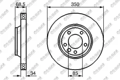 ���� ��������� /�������� /TI-GUAR ��� Porsche Cayenne 2007-2010, Volkswagen Touareg 2015-2018 330/32�� TG-95535140240 BS0223 95535140200 95535140241 T...