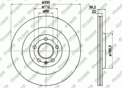 ���� ��������� /������ /TI-GUAR ��� AUDI A4 /S4 2007-, A5 /S5 2007-, Q5 2008-; 330/22��; TG-8K0615601C TG4H0615601H RN1734V BN1259 17823 TG8K0615601C...