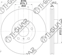 ���� ��������� /�������� /TI-GUAR ��� Nissan Teana J32 2008-2014; 296/24��; TG-40206-JN01A RN1419 40206JN02B 40206JA00B 40206JA00A 40206JN01A ����