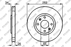 ���� ��������� /�������� /TI-GUAR ��� Citroen Berlingo C5, C4, Peugeot 207 2005- 307, 408 2005; 283/26��; TG-BDS0002 RN1151 3557911 1667857480 Ti-Guar...