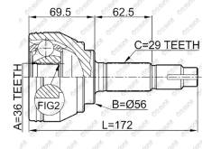 ���� �������� /TI-GUAR ��� Nissan Murano PZ50 VQ35DE 2004- /36*56*29; TG-7475; 0210075 320170 39100CA000 39100CA001 NI075 Ti-Guar 7475 7475 ����
