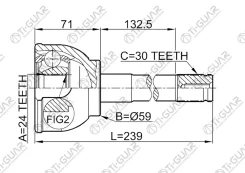 ���� �������� /TI-GUAR ��� Toyota LAND Cruiser FZJ10#, HDJ100, HZJ100 1990-1994, FJ80 HDJ80 HZJ80 /24*59*30; TG-9515; 0110015 1501621SX 329166 4340560...