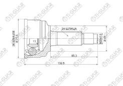 ���� �������� /TI-GUAR ��� Toyota Passo 2004-, Daihatsu Boon KGC1# M300S/M310S 1.0L 1KRFE /26*47*24; TG-9575; (TO-E075 TO-075) 43420B1010 43410B1010 C...