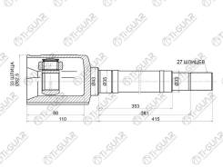 ���� ���������� /������ /TI-GUAR ��� Nissan X-Trail T31 2007- /33*35*27; TG-CVJ0087; (39771-JG04C) 0211T31RH NI647 39771JG04C Tiguar TG-CVJ0087 TGCVJ0...