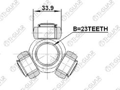 ������� /TI-GUAR ��� Ford Focus II 2008-2011 Honda Civic Toyota Corolla Auris Avensis; 23x33.9; TG-TR23/33.9; (2116-FOC20) 1061888 2116FOC20 TGTR23339...