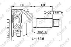 ���� �������� /TI-GUAR ��� Subaru Legacy EJ20 1989-1993 /22*56*27; TG-9107; 0810007 28021AA003 28021AA011 28021AA162 CO7106 FU007 Ti-Guar 9107 9107 ��...