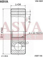 ���� ���������� 33x100 ASVA VW1001 ����
