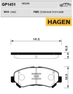 ������� ����. ���. Hagen Nissan X-Trail 07-/Qashqai Sangsin Brake GP1451 GP1451 ����