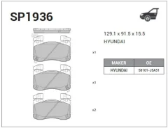 ������� �������� Hyundai Genesis 17- SP1936 Sangsin Brake SP1936 SP1936 ����