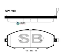 ������� �������� ��������! Nissan Patrol Y61 4.5i/2.8TD/4.2TD 97/3.0Di 00 SP1599 Sangsin Brake SP1599 SP1599 ����