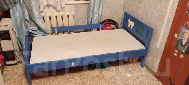 Детская кровать IKEA, б/у, в наличии. Цена: 3 900₽ во Владивостоке