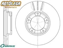 ���� ��������� G-brake Toyota DYNA/Toyoace150 LY1# 96-/Hiace LH/YH# GR-02129 ����