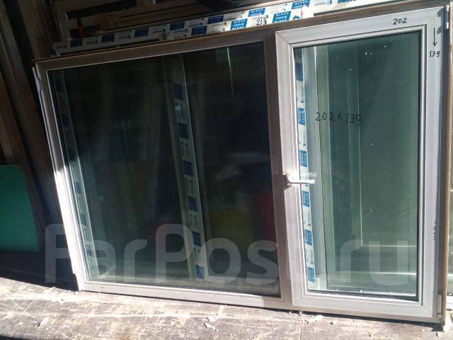 Окно пластиковое 202 x 139 высота, б/у, в наличии. Цена: 7 000₽ во ...