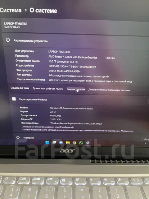 Acer Swift 3 SF314-43. 14", ��� 16 ��, ���� 512���, WiFi: 1, Bluetooth: 1, ����������� �� 6��. ����