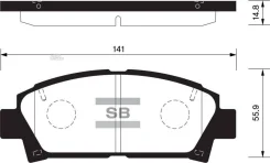 ������� ����. ���. Toyota Avensis 1.6-2.0 9/97-, Carina E 2.0 16 V Gti 4/92-9/97 Sangsin Brake SP1466 SP1466 ����