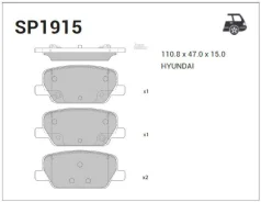 ������� ������ Hyundai Santa FE 2.0/2.2D 2018- SP1915 Sangsin Brake SP1915 SP1915 ����