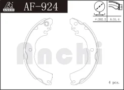 ������� ��������� ������ Nissan Y12 G11 Z12 C11 E11 MMC Z21/23A R=101,6 Anchi AF924 (K-1267, FN1267) AF924 ����
