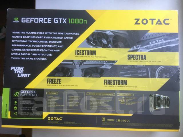 Видеокарта Zotac Gtx 1080 Ti Amp! Extreme Core Edition (с дефектом), б 