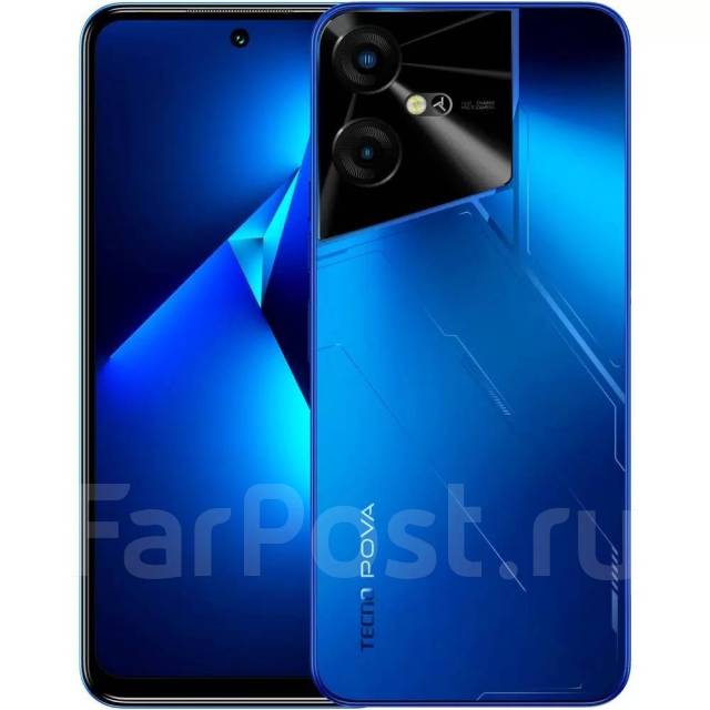 Смартфон Tecno Pova Neo 3 HB 4/128GB Hurricane Blue, 6.82", моноблок ...