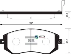 ������� ��������� �������� Subaru BRZ (2012- )/ Forester I-IV (1997- )/ Legacy III-V (1998-2015)/ XV (2011- ), Toyota GT 86 (2012- ) Sangsin Brake SP1...