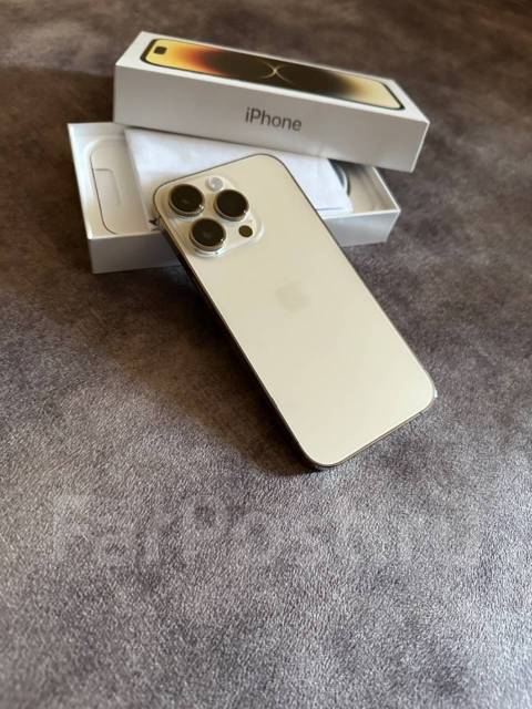 Айфон 14 ПРО, Apple iPhone 14 Pro, 128 гб, 6.10", моноблок, золотой, б ...