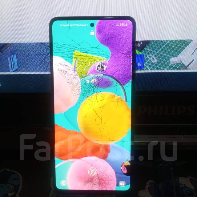 Samsung a51, 64 гб, 6.50", моноблок, белый, 4G LTE, б/у, в наличии ...