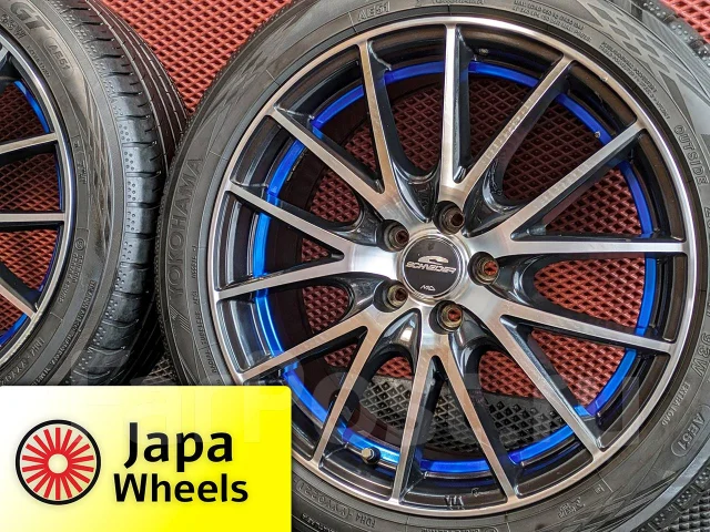 Полированные диски A-Tech Schneider R17 5x100 из Японии б/п по РФ, 17 ...